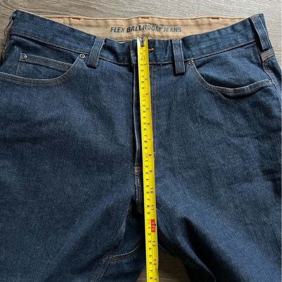 NWOT Duluth Trading Flex Ballroom Jeans Straight Leg Dark Wash Men's size 36x30 - Picture 9 of 10